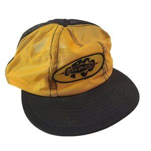 Vintage Cen-Pe-Co Snapback Trucker Hat Adult OS Yellow Black